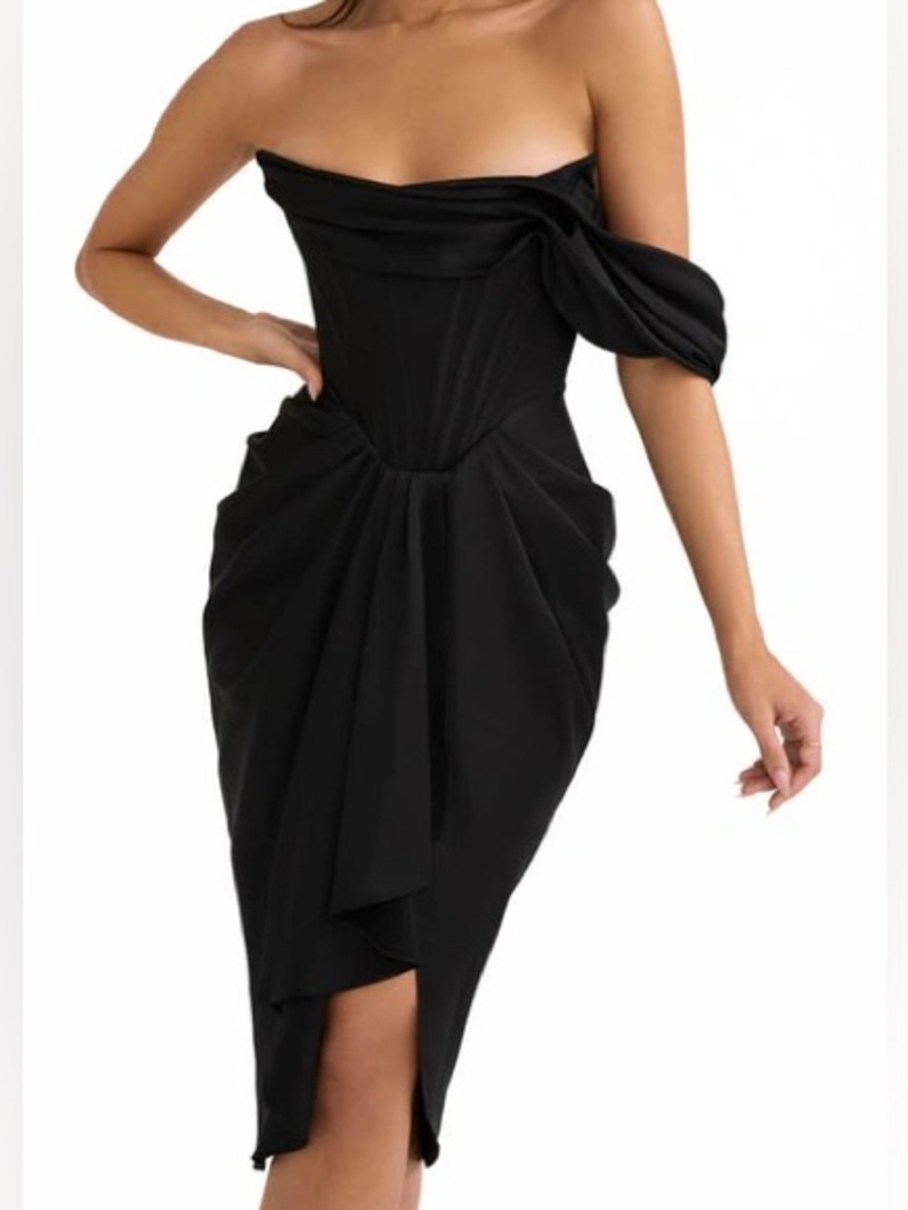 House of CB Black Janis corset dress